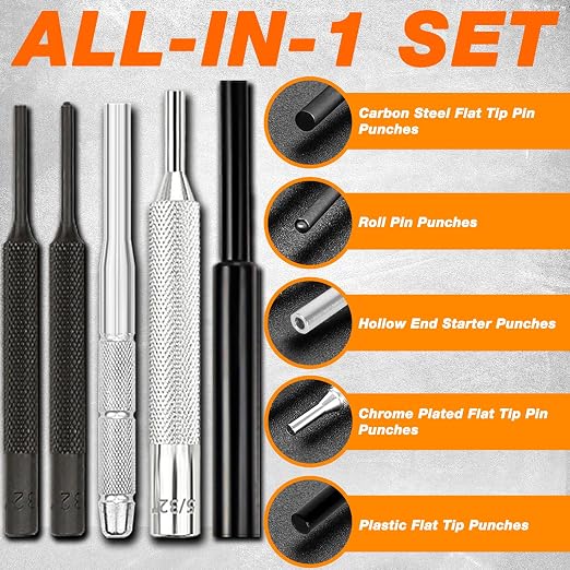 BESTNULE Punch Set, Punch Tools, Roll Pin Punch Set, Made of Solid Material - Image 5
