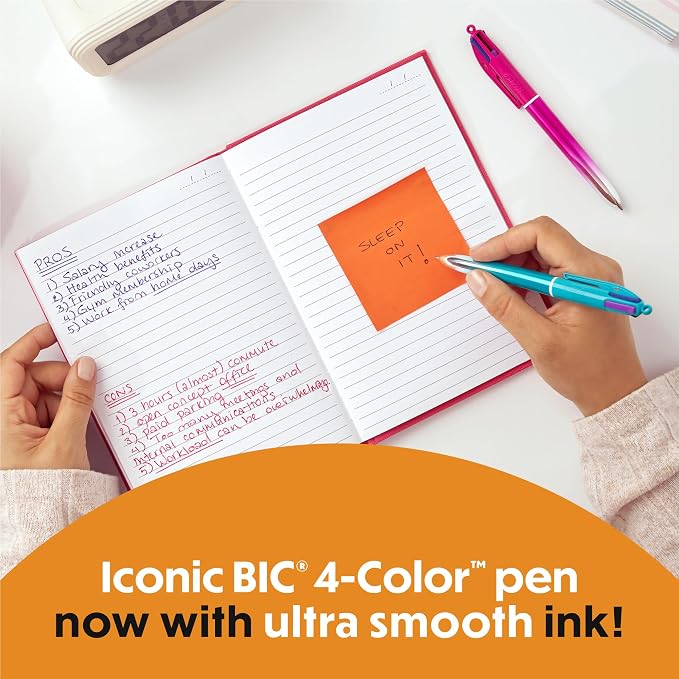 BIC 4 Color Smooth Gradient Retractable Ballpoint Pen - Image 4