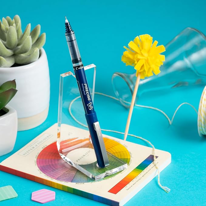 Pilot Precise V5 Rollerball Pens, Extra Fine Point 0.5 mm Navy Pens, Journaling - Image 4