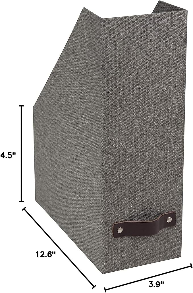 Bigso Box of Sweden Estelle Canvas Fiberboard Upright Magazine Storage Box - Image 7