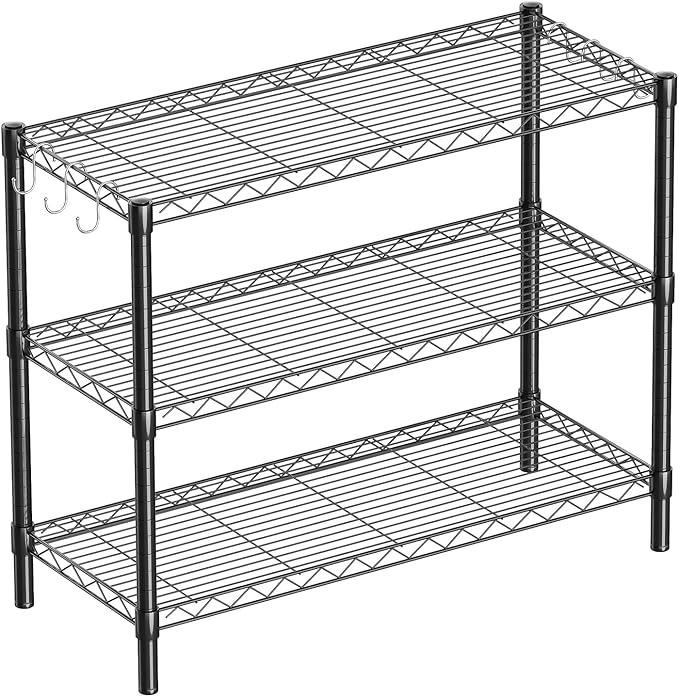 Guan River 3-Shelf Adjustable Metal Wire Shelving, Sturdy and Durable, Storage by GuanRiver