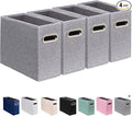4 Pack Letter Size File Storage Box Collapsible, Fabric Hanging File Folders by ComfortKeeper