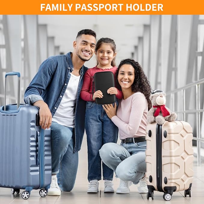 JUNDUN 2500℉ Fireproof Family Passport Holder Upgraded Material | RFID Blocking - Image 8