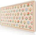 iCasso Floral Desk Pad Mat, Large Mouse Pad, Desk Matt by iCasso