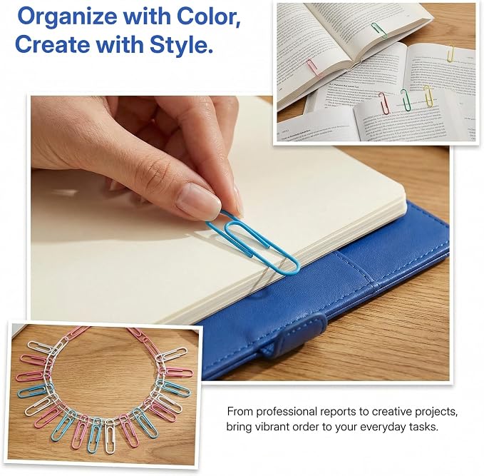 Paper Clips, Rust Proof, Jumbo & Small Paperclips, Storage Box Included - Image 4