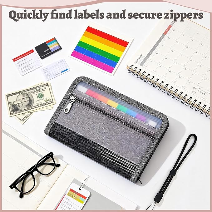 Portable Receipt Organizer & Coupon Holder, 12 Pockets Accordion Expanding File - Image 3