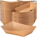 Sherr 500 Pcs 5 lb Kraft Paper Food Trays Boats Bulk, Disposable Nacho Kraft by Sherr