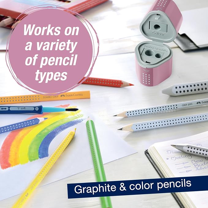 Faber-Castell Grip Trio Pencil Sharpener: Rose Shadows - Image 5