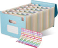 EcoStash Accordion File Organizer, 26 Pockets Wheat Straw Expanding File Folder by EcoStash