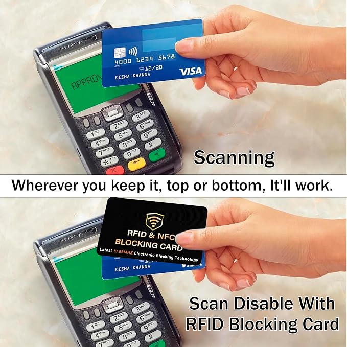 SaiTech IT 3 Pack RFID Blocking Card, One Card Protects Entire Wallet Purse - Image 5