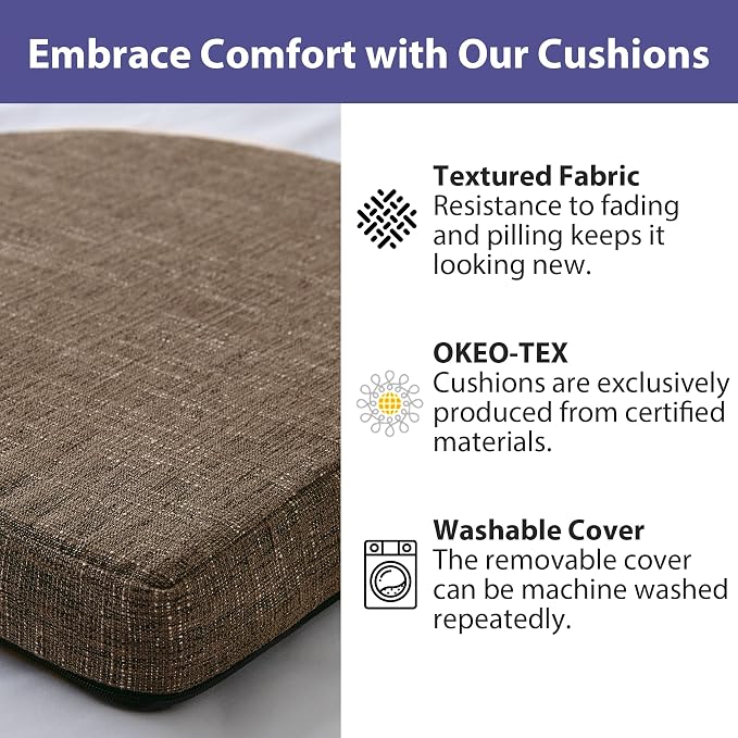 IPYNBAP Chair Cushions for Dining Chairs, Kitchen Chair Cushions, Non Slip - Image 6