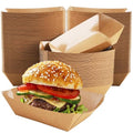 DEAYOU 250 Pack Paper Food Boats, 2 LB Kraft Food Trays Disposable, Grease by DEAYOU