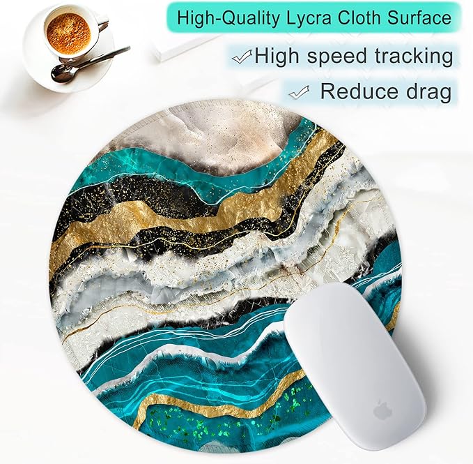 ITNRSIIET Round Mouse Pad with Stitched Edge Premium-Textured Waterproof - Image 6