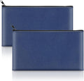 2 Pack Money Bags with Zipper, 11x6.1 Inch PU Leather Cash Pouch, Secure Bank by Hoiny