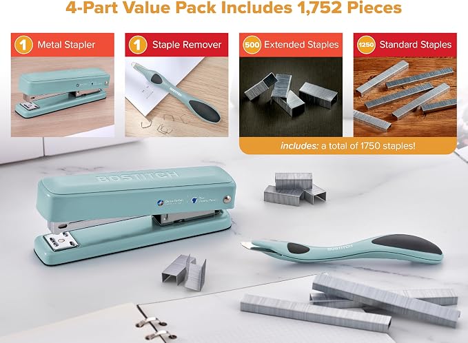 Bostitch Titan Heavy Duty Metal Stapler, 50 Sheet Capacity - Image 5