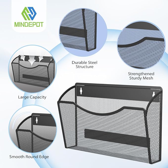 MINDEPOT Magnetic Wall File Holder - Image 4
