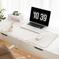 Scalloped Desk Mat, 31.5" x 15.7" Large Cute Aesthetic Desk Accessories by Ohocut