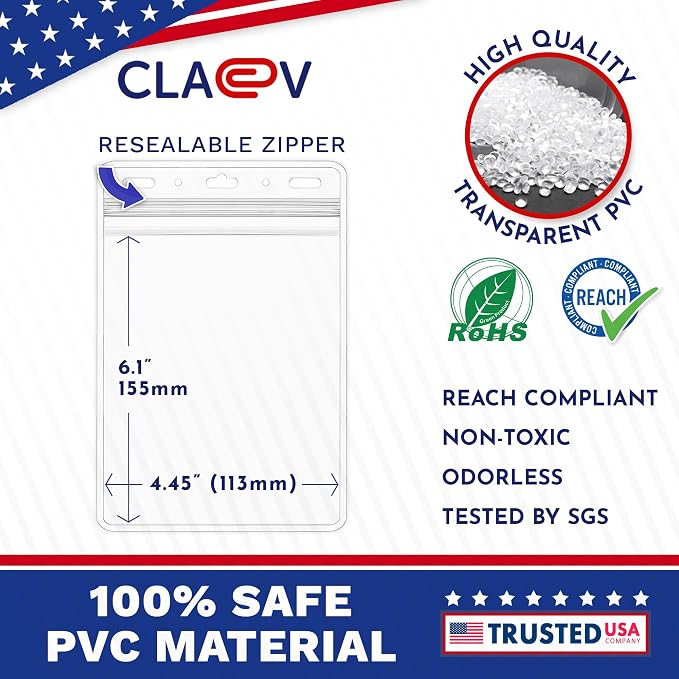 Claev - Vertical 4x6 Passport & Card Holders - Extra Large, 100 Pack | Bulk - Image 3