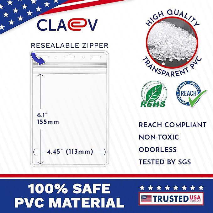 Claev Fast Seal Vertical 4x6 Passport & Card Holders, 50 Pack), Conferences - Image 3