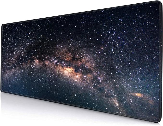 Large Gaming Mouse Pad with Stitched Edges, Galaxy Desk Mat, Extended XL by SANWUMIAN