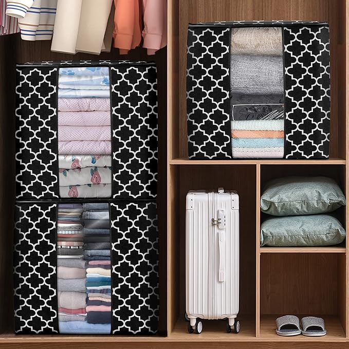 WISELIFE Storage Bags Large Blanket Clothes Organization and Storage Containers - Image 4