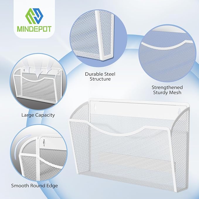 MINDEPOT Magnetic Wall File Holder - Image 4