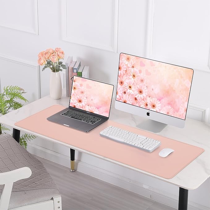 AFIING Large Desk Mat 47.2" x 17.5", Leather Desk Pad Protector - Image 7