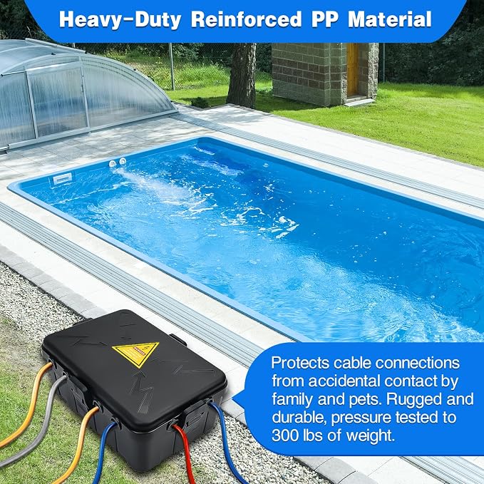 Hrensaw Large Outdoor Electrical Box Waterproof, IP54 Waterproof Outdoor Outlet - Image 4