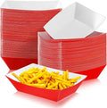 Yinkin 100 Pcs 2lb Paper Food Trays Boat 2lb Disposable Nacho Trays Kraft Paper by Yinkin