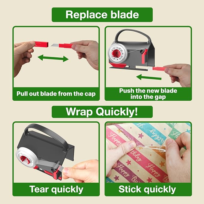 Wraprocut Wrapping Paper Cutter & Tape Dispenser Dual Use - Image 4