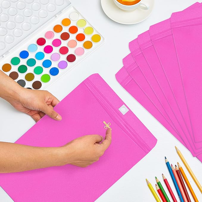 Geyee 100 Pcs Clasp Manilla Envelopes 10 x 13 Inch Gummed Colored Envelopes - Image 5