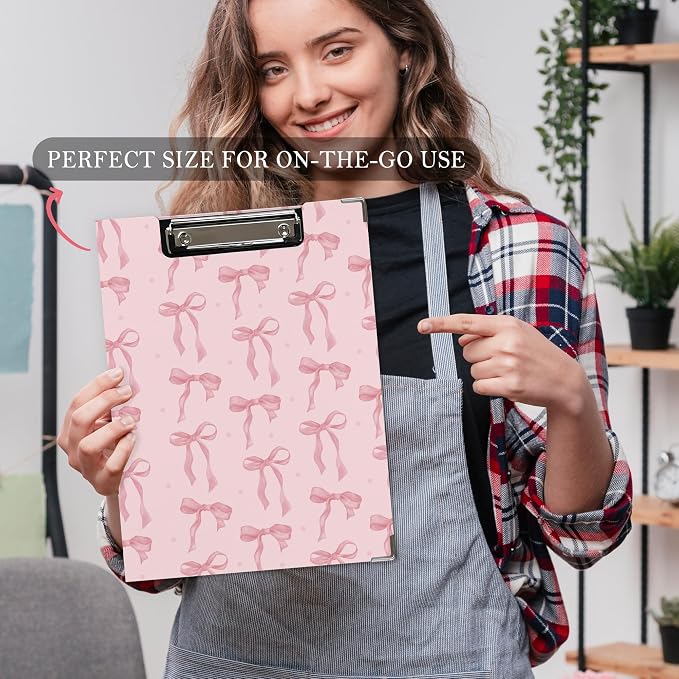 Coquette Preppy Pink Bow Clipboard Folio - Image 5
