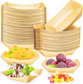 100 Pack 1/4Lb Paper Food Boat Trays Disposable Small Paper Boats Plates by MotBach