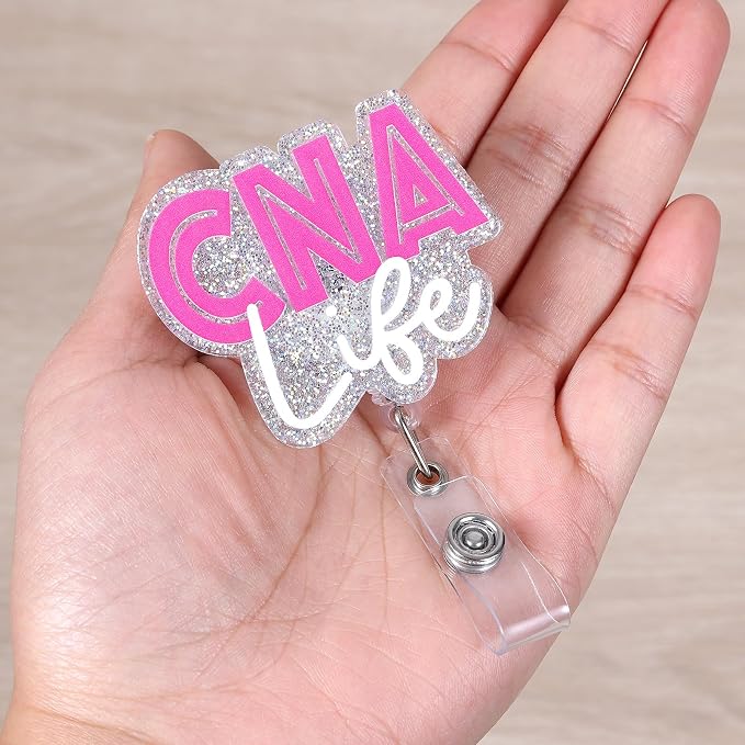 Funny CNA Badge Reel, Cute CNA Life Retractable ID Card Badge Holder, CNA Badge - Image 2
