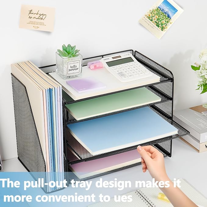 OPNICE Desk Organizers and Accessories, 5-Tier Paper Organizer Letter Tray - Image 5