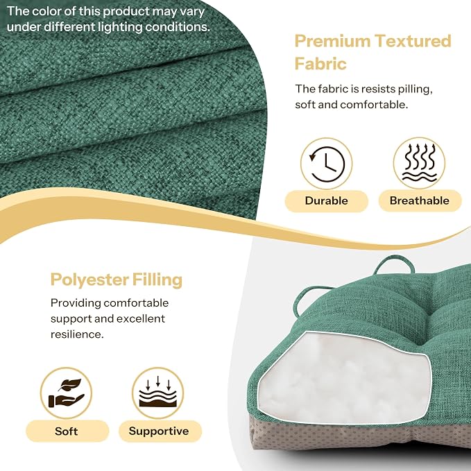 Non Slip Chair Cushions for Dining Chairs Set of 4 Kitchen Chair Cushions - Image 4