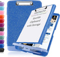 HWPRATO Glitter Clipboard with Storage, Clip Boards 8.5x11 with Pen Holder by Home
