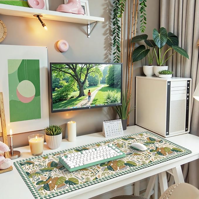 iCasso Large Desk Pad, Aesthetic Computer Mouse Pad by iCasso