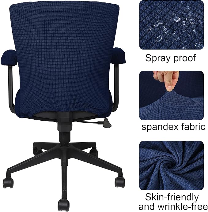 Tallew 4 Pcs Office Chair Covers Set Computer Universal Protective Stretchable - Image 5