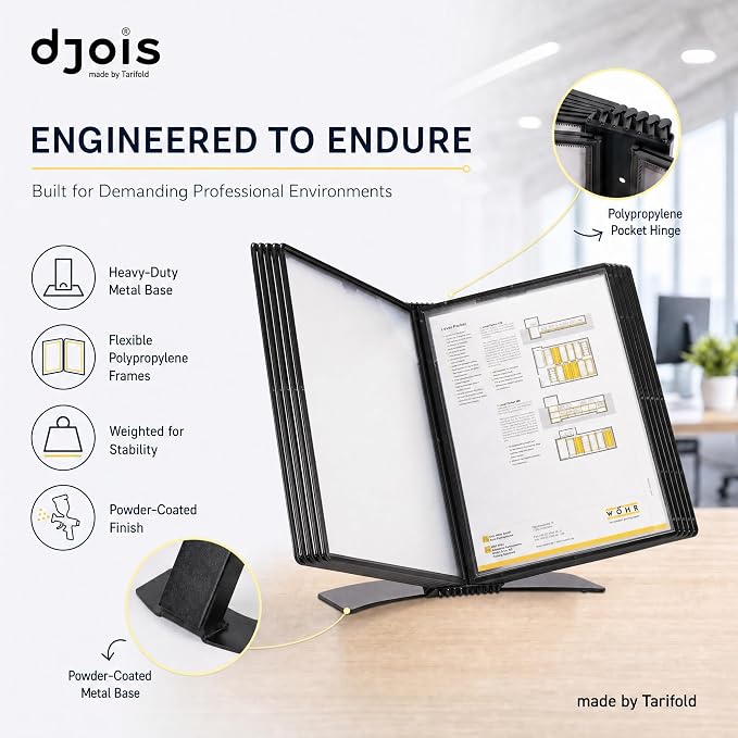 Tarifold Desktop Reference & Display System, 10 Double-Sided Pockets, 20 Sheet - Image 2