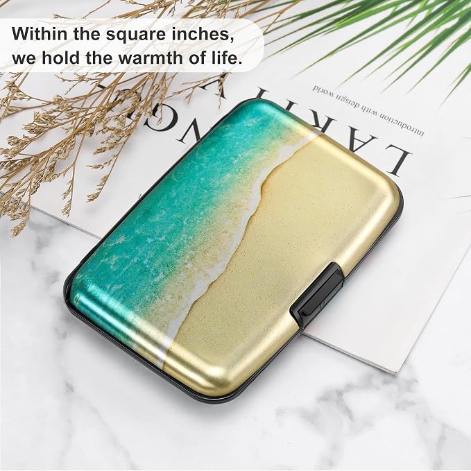 ELFISH Mini RFID Aluminum Wallet Credit Cards Holder Business Card Case Metal - Image 6