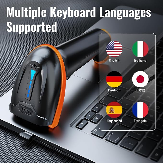 Tera Barcode Scanner Wireless 1D Laser Cordless Barcode Reader - Image 9