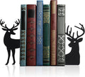 Geelin Reindeer Metal Bookends Set of 2 Black Reindeer Head Christmas Book Ends by Geelin