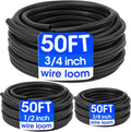 Wire Loom 3/8", 3/4 Inch x 50 FT, Split Wire Loom Tubing Wire Conduit, Wire by YesBes