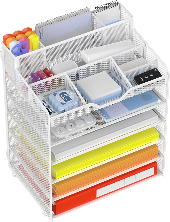 Docnest 6 Tier Mesh Desk Organizer by DocNest