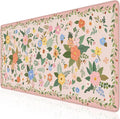 iCasso Floral Desk Mat for Keyboard and Mouse, Cute Gaming Mouse Pad XXL by iCasso