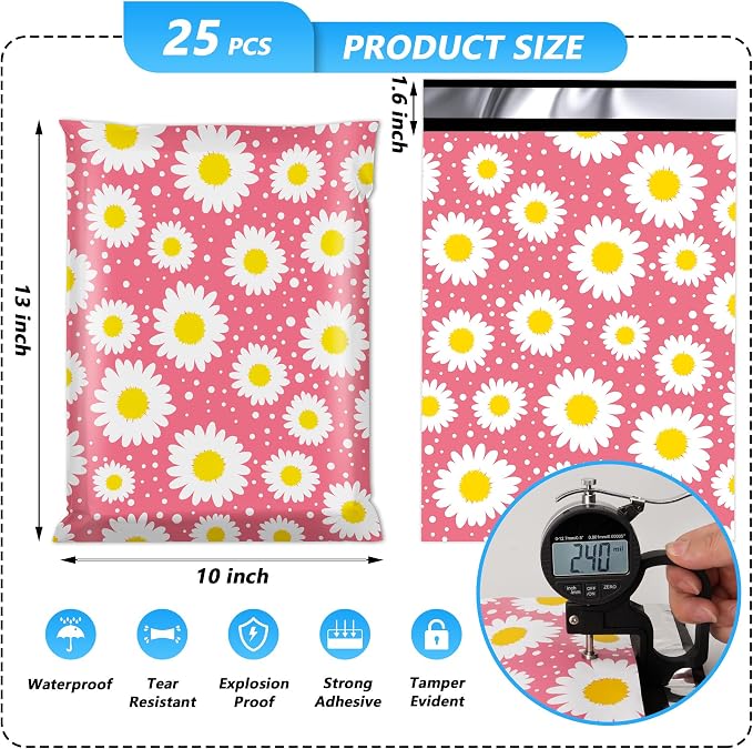 Poly Mailer 10x13 Inch 25 Pcs, Waterproof and Tear-Resistant Shipping Bags - Image 2