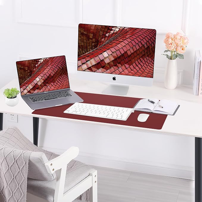 AFIING Leather Desk Pad Protector, 23.6" x 13.7", Waterproof, Non-Slip Mouse - Image 9