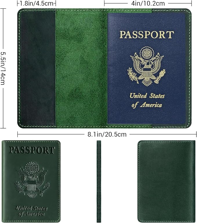BIAOTIE Premium Leather Passport Holder Covers, Rfid Travel Wallet Passport - Image 3