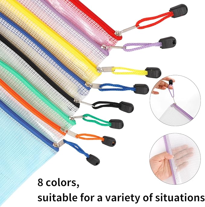 EOOUT 16pcs Mesh Zipper Pouch, Board Game Storage Bags - Image 3